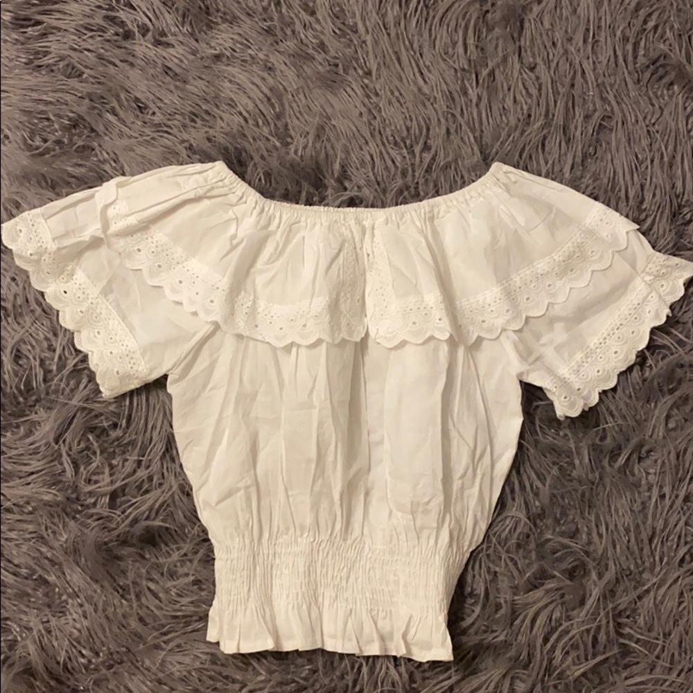 White summer off-shoulder top